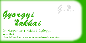gyorgyi makkai business card